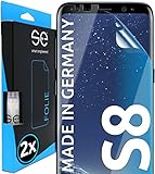 2x se® 3D SCHUTZFOLIE Transparent für Samsung Galaxy S8,Selbstheilend, 100% Fingerabdruck & FaceID kompatibel, einfache blasenfreie Installation, Ultra-Klar, Stoß-Kratzfest, aus Deutschland