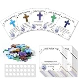 Handschmeichler mit kleinem Kreuz, Geschenkkarte für Freunde, Beerdigung, Ermutigung, Geschenke für Frauen, Erwachsene, Partygeschenke, 40 Sets
