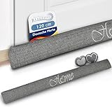 Beautissu Zugluftstopper 120 cm lang Tuuli - 1,2 kg Windstopper als Türvorleger, Haustür Rolle und Kälteschutz Luftstopper - Luftzugstopper Home Zugluft Stopper in Anthrazit