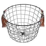 LABRIMP Robuster Metall Feuerholzkorb Rund Großer Camping Holzhalter Langlebiger Outdoor Feuerholzorganizer Stilvoller Kaminholzbehälter für Lagerung und Transport Beim Grillen