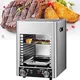 RoyceBee Elektrischer Steakgrill, 1700 W, mit 10 Grillschlitzen, Zeit und Temperatur Einstellbar, Maximaltemperatur 800 °C, Geeignet für die InnenküChe