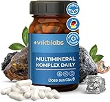 Viktilabs© Multimineral Komplex Daily - Vegan | Hochdosiert mit Magnesium, Silizium, Zink, Eisen, Bor, Kupfer, Mangan, Chrom, Selen, Jod | Laborgeprüft | Ohne Zusätze - 60 Kapseln | Monatsvorrat