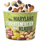 Maryland Studentenfutter Klassik 300g Becher – Rosinen Erdnusskerne Cashewkerne und Mandeln in Nuss Frucht Mischung Wiederverschließbarer Becher (1 x 300g)