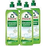 4x Frosch Spülmittel 750 ml mit fettlösenden Limonen-Extrakten