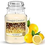 Yankee Candle Duftkerze im Glas (Große Kerze im Glas) | All is Bright | Brenndauer bis zu 150 Stunden