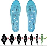 Magnetische Einlegesohlen Erhöhung, 1 Paar Akupressur Einlegesohlen, Magnetische Massage Gel Einlegesohlen für Herren Damen, Reflexologie Akupressur Einlagen Plantar Fasciitis Gesundheitspflege(41-46)