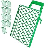 ToolSpace Abstreifgitter 10x Abstreifgitter für Wandfarbe Malergitter Farbgitter Malersieb Geeignet für 18 cm Farbroller Farbeimer Dank der Haken Kunststoff Abtropfgitter Abstreichgitter 21x25,5 cm