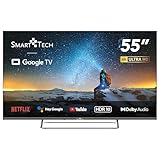 Smart Tech TV LED 4K UHD 55' (139cm) 55UG02V Google Tv 4xHDMI 2xUSB Store Mode