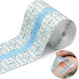 Nuyoah Wasserdicht Transparent Bandage 10cm x 10m Duschpflaster Wasserfest Groß Folienverband Pflaster Rolle Wasserdichtes Pflaster Antiallergisch zum Sport Duschen (10cmx10m)