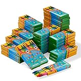 THE TWIDDLERS 50 Boxen Wachsmalstiften (200 Stück), 4 Farben - Gastgeschenke, Mitbringsel, Mitgebsel für Kindergeburtstag, Kindergarten, Grundschule