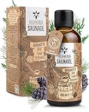 Heldengrün BIO Saunaaufguss Wald Berghütte [ECHTE BIO-ÖLE] - Saunaöl mit Zirbe, Tanne & Zedernholz - Natur Sauna Aufgussmittel mit ätherischem Bio-Öl