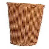 TOGEVAL Geflochtener Mülleimer ohne Deckel Imitat Rattan Abfalleimer Haushalt Papierkorb Vielseitig für Küche Bad Büro Wohnzimmer Kinderzimmer Geeignet