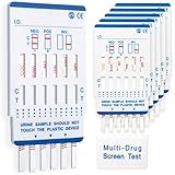 5 x Drogentest-Kits | Testet den Urin auf 6 Drogen | Ketamin, Kokain, Cannabis, Opiate, Amphetamine und Ecstasy (6-Parameter Test)