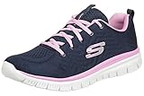 Skechers Damen Graceful Get Connected Sneaker,Navy Hot Pink, 39 EU