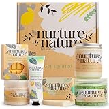 Nurture by Nature, Entspannung & Uplift, Verwöhnkörbe für Frauen, Spa-Badeset, Badesalz, Aromatherapie, Seife, Badekugeln, Kerze & mehr, Geburtstagsgeschenk