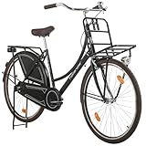 HOLLANDIA Hollandrad Damen 28' Royal Dutch Singlespeed Schwarz RH 49 cm (Schwarz)