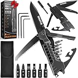 Geschenke für Männer 17 in1 Multitool Taschenmesser mit Säge Schraubendreher Flaschenöffner Pfeife Outdoor Survival Gadgets Camping Zubehör Weihnachtsgeschenke Vatertagsgeschenk