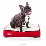 Brindle Wasserdichtes Designer-Bett aus Memory-Schaum, Größe S, Rot