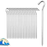 Zeltheringe, 20 Stück Zelthering Metall, 18cm Häringe Zelt Aluminium Heringe, Camping Erdnägel für Garten Angeln Zelten, Bodenanker für Böden