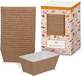 ebake Backpapier Einwegbackformen (50 Stk. - Braun) - Mini Kastenform - Ideale Mini Kuchenform Papier Backform Papier für Kuchen, Brot, Konfiserie & Muffins - 8x4x4 cm Einweg Kastenform Kuchen Papier