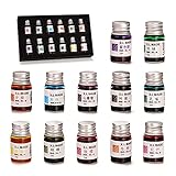 Glas Dip Pen Ink Set, kalligraphie tinte set, 12 bunten Tinten, Kaligraphie-Sets für Kunst, Schreiben, Unterschriften, Dekoration, Geschenk