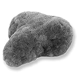 Reissner Lammfelle Fahrradsattel Bezug Fahrradsattelüberzug aus Merino Lammfell FSB-A-0 hellgrau Silber 27x24cm