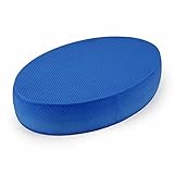 Ovale Schaumstoff-Balance-Pads, stabiles Fitness-Übungskissen, tragbares Gymnastik-Trainer-Board, aus Thermoplastische Elastomere, rutschfest, perfekt für Physiotherapie, Pilates, Krafttraining, Blau