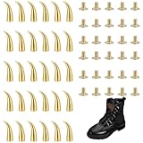YJFY 30 Stück Ziernieten Nieten Spikes metall killernieten mit Schraube zum Dekorieren von Taschen Schuhen Hüten Hosen Jacken Hundehalsbändern Gürteln und DIY Handwerk Dekoration (Gold)
