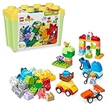 LEGO DUPLO Classic Steinebox Autos und LKWs, Spielset mit Fahrzeugen für Kleinkinder ab 1.5 Jahren, kreatives Lernspielzeug, Auto-Spielzeug und Rennwagen-Set 10439