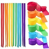 CC wonderland zone 6 Rolls Krepppapier Bunt,Regenbogen Kreppbänder,Multicolor Papierr Streamer Karneval,Party Décoration-4.5CMx25M