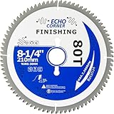 Echo Corner 210mm 80Z Zug-Kapp-Gehrungssäge Schiebbarer sägeblatt Kapp-Gehrungssägeblatt, 30mm Bohrung, 25,4mm ring, 210x30x80Z Polierter Feinschnitt Holz Kreissägeblatt