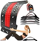 Rückenstrecker PREMIUM HEALTH & FIT: 4-Stufen Rückendehner mit Massagepunkten für die Lendenwirbelsäule. Ideal bei Bandscheibenvorfall, Skoliose und Ischias. Fördert Schmerzlinderung und Regeneration