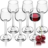 KADAX Wodkagläser mit Stiel, 60ml, 6er Set, Gläser für Wodka, Likör und bunte Alkoholika, Tequilagläser, Schnapsgläser, Likörglas (60ml, 6 Stück)