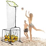 BEESOM Pitching-übung/Spiking-übung Netz,Volleyballnetz Outdoor,Drinnen Draußen Zielnetz Servieren Von,Von 90cm - 330cm | Mobiles Volleyballnetz Für Badminton,Tennis Und Fußball