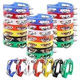 MIVIDE 21 Stück Tambourin, Half Moon Hand Tambourine Metal, 7 Farbe Tamburine 11x13x2.5 cm für Schulaufführungen, Musikkurse