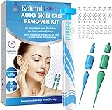 Kelinul Skin Tag Remover Auto 2-in-1 schmerzfreie Hautmarken-Entfernung für kleine (2 mm) bis große (8 mm) Hautmarken mit 48 Mikro- und regulären Band-Safe Skin Tag Remover Gerät für die meisten