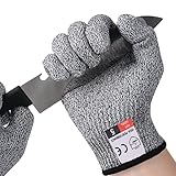 flintronic Schnittfeste Handschuhe, 1 Paar Schnittschutzhandschuhe küche, Schnitzhandschuhe für Erwachsene, Schnitthandschuhe Küche, Gartenhandschuhe, Schnittschutz Handschuhe,Level 5 Schutz(Größe M)