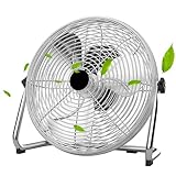 HSPLXYT 16-Zoll-Bodenventilator for Privathaushalte, Schreibtischventilator, Oszillierender Gewerbe-/Industrieventilator, Garagenventilator, 8 Windgeschwindigkeiten (Size : 40cm (16in))