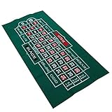 LuukUP Roulette Tischdecke-wasserdichter Tisch mit Blackjack- und Roulette-doppelseitige Muster Spielkarten Tabelle Tuch-Filz für Casino Poker-Gaming-Tischdecken-Layout-Tischkarten