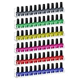 Dezzer Acryl Nagellack Regal,6 Stück Klarer Nagellack Organizer Wandmontage,Acryl Nagellack Organizer,Nagellack Organizer Wand für 90 Flaschen