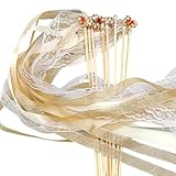 CYDZSRA Wunderkerzen Kollektion zum Abschied von der Hochzeit mit 20 unverzichtbaren Langen Wunderkerzen für die Feier am Hochzeitstag, 40 Stück beige