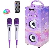 DYNASONIC 3º Gen- Mikrofon Karaoke Spielzeug, ideal für originelle Geschenke für Kinder, Mädchen, Spielzeug, Karaoke mikrofon Kinder Spielzeug (025-18 Lights)