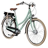 Tretwerk Aurora E Bike 28 Zoll Pedelec Damen Herren 155-185 cm Elektrofahrrad 522 Wh E Fahrrad Damenfahrrad 7 Gang (hellgrün, 50 cm)