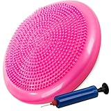 ORMUS Sinnesscheibe, Balancekissen Sensorisches Ballkissen 34 cm, Mit Luftpumpe, Blau ohne Pumpe. Monterssori Trainingsset, Rumpftraining, Fitness, Koordination/Rehabilitation.