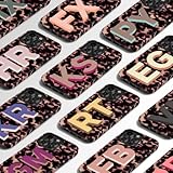 Artisticases Benutzerdefinierte große Initialen Schildpatt personalisierte Tort Monogrammname Hülle, entworfen für iPhone 14 Plus, iPhone 13 Pro Max, iPhone 12 Mini, iPhone 11, iPhone X/XS Max, XR,