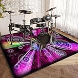 EYKWKB Schlagzeug Teppich Schallschutz, Drum Teppich, Schallschutzmatte, rutschfeste Trommel Teppiche, 230 x 180 cm Professioneller rechteckiges Elektronisches Jazz Schlagzeug Kit