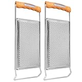 JECOMPRIS 2 Stück Edelstahl Kartoffelreibe Multifunktional Tragbarer Knoblauch und Ingwerzerkleinerer Abnehmbare Klingen Küchenreibe für Schnelles Schneiden im Haushalt