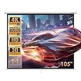 Todeco Projektor-Leinwand, Rolloleinwand, 190 x 190 cm, Material: Nylongewebe, Klappmaß: 204 x 9 cm