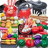 AQXONG Küchenzubehör für Kinder, Kinder Koch Rollen Spielspielzeug, küchenspielzeug mit Töpfen und Pfannen, Das Backspielzeugset für Kinder ist für Jungen und Mädchen ab 3 Jahren Geeignet