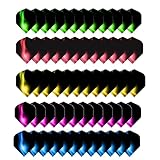 Zsail Dart Flights, 5 Stile 60 Stück PET Standard Zubehör für Darts, Dart Flights Slim Dart Flights Set für Soft/Steel Tip Dartpfeile Spiele(Farbe-A)